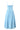 Blue Ruche Pleated Tie Midi Dress