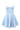 Blue Satin Contrast Tule Babydoll Corset Mini Dress