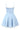 Blue Satin Contrast Tule Babydoll Corset Mini Dress