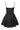 Black Satin Contrast Tule Babydoll Corset Mini Dress