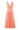 Orange Pleated Sleeveless Ruche Corset Midi Dress