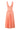 Orange Pleated Sleeveless Ruche Corset Midi Dress