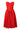 Red Pleated Strapless Corset Low Waist Midi Dress